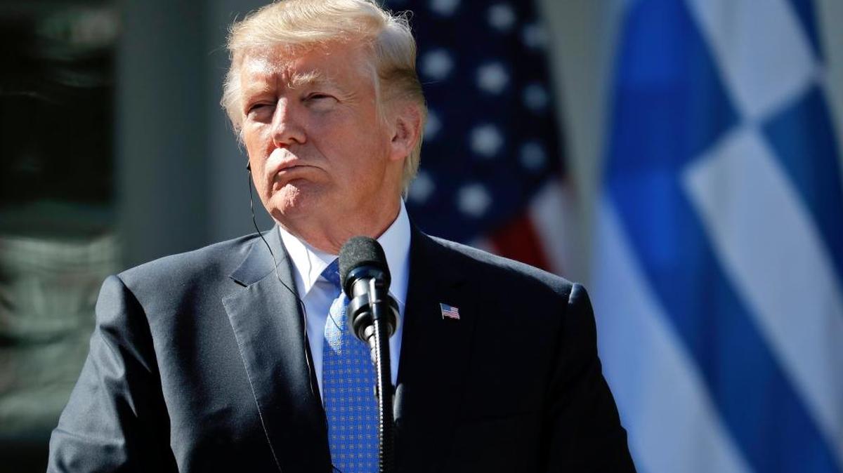 El presidente Donald Trump en conferencia de prensa en el Rose Garden de la Casa Blanca el 17 de octubre. (AP Photo/Pablo Martinez Monsivais)