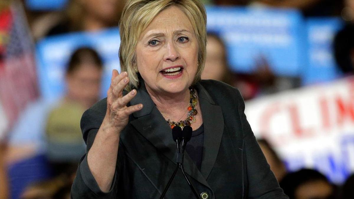 La candidata presidencial demócrata Hillary Clinton en un acto de campaña.