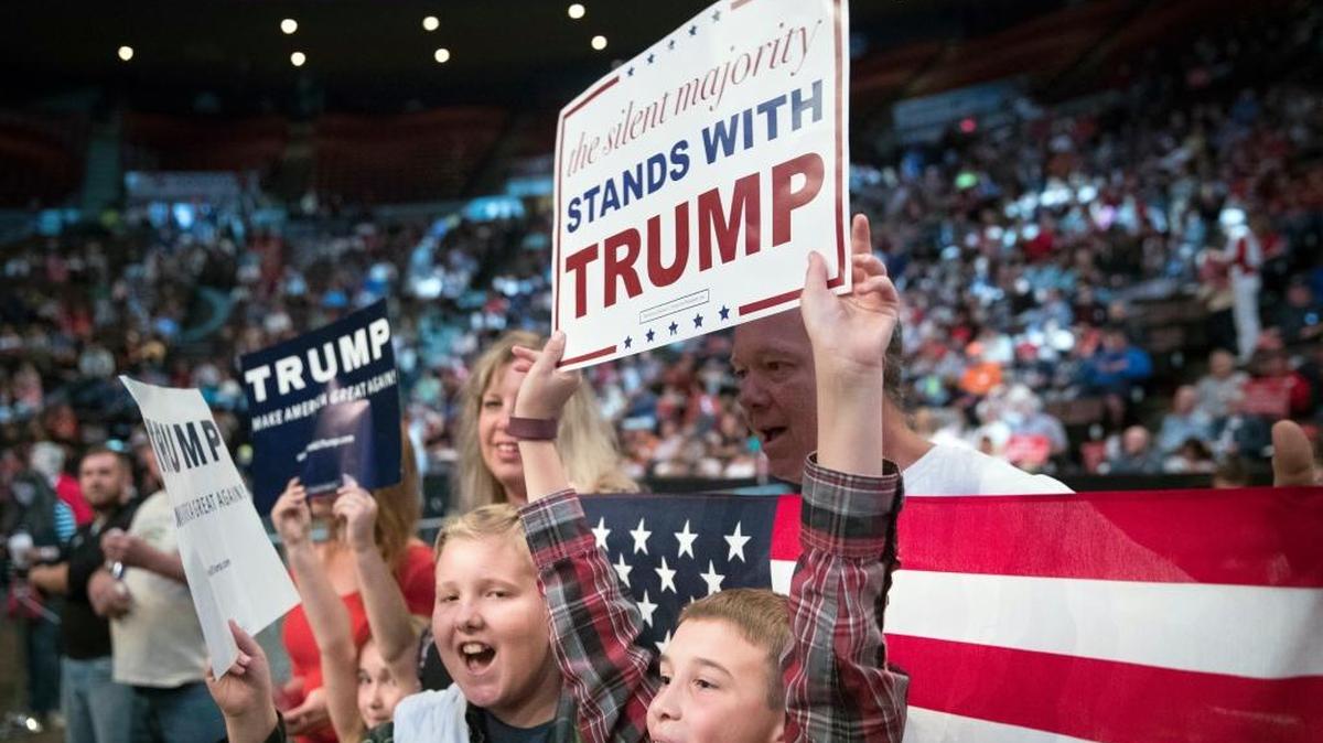 Seguidores del magnate republicano Donald Trump el jueves en Cincinnati.