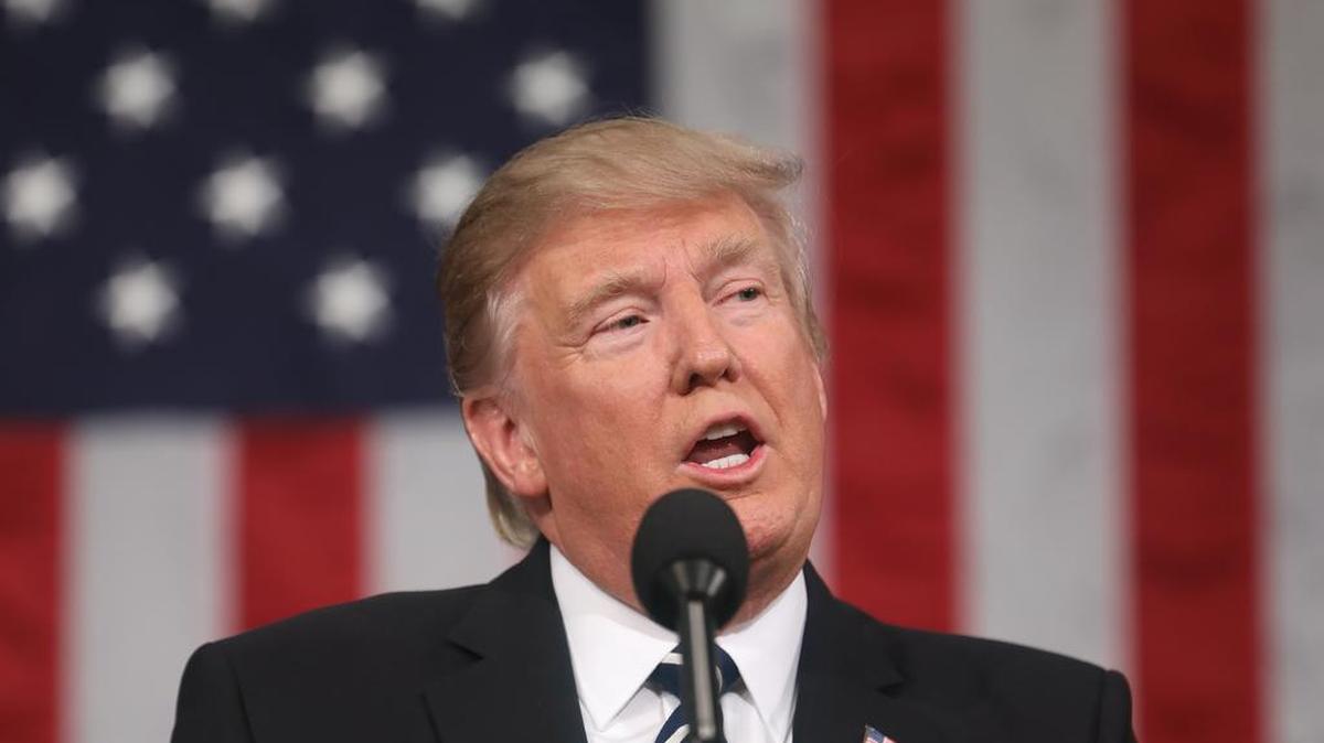 El presidente de Estados Unidos, Donald Trump, hablar durante una sesión conjunta del Congreso en Washington, DC, Estados Unidos, el martes 28 de febrero de 2017.
