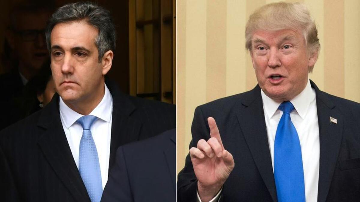 Esta combinación de fotos muestra a Michael Cohen y al presidente de Estados Unidos, Donald Trump.
