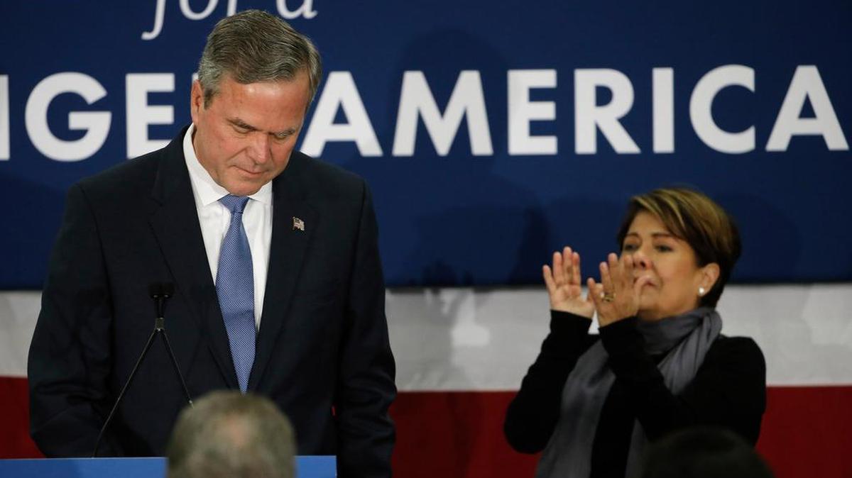 Las ambiciones de Jeb Bush por llegar a la Casa Blanca quedaron truncadas dramáticamente el sábado en Carolina del Sur, cuando el candidato, lloroso, reconoció que la campaña había llegado su fin.