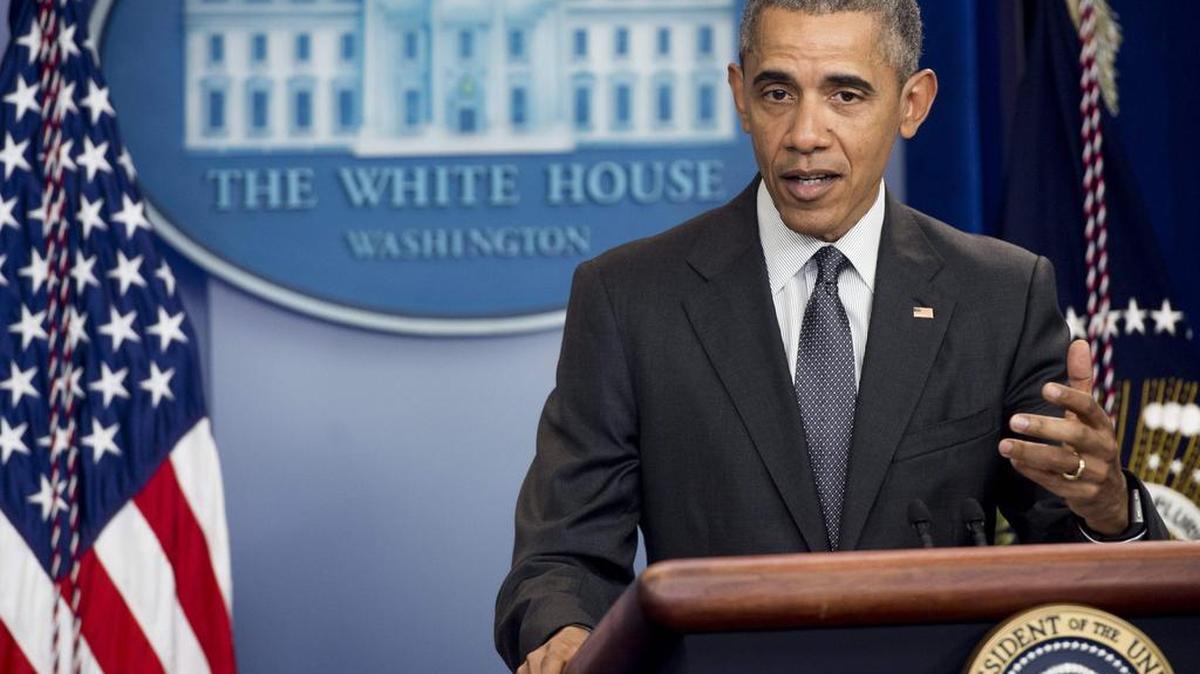 El presidente de Estados Unidos, Barack Obama durante una rueda de prensa en la Casa Blanca.