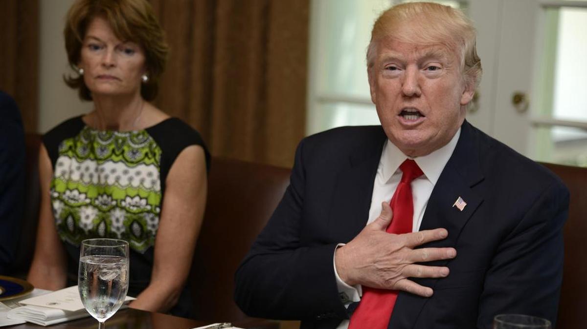 El presidente Donald Trump durante un almuerzo con miembros del Congreso en la Casa Blanca el 13 de junio de 2017 en Washington, DC.