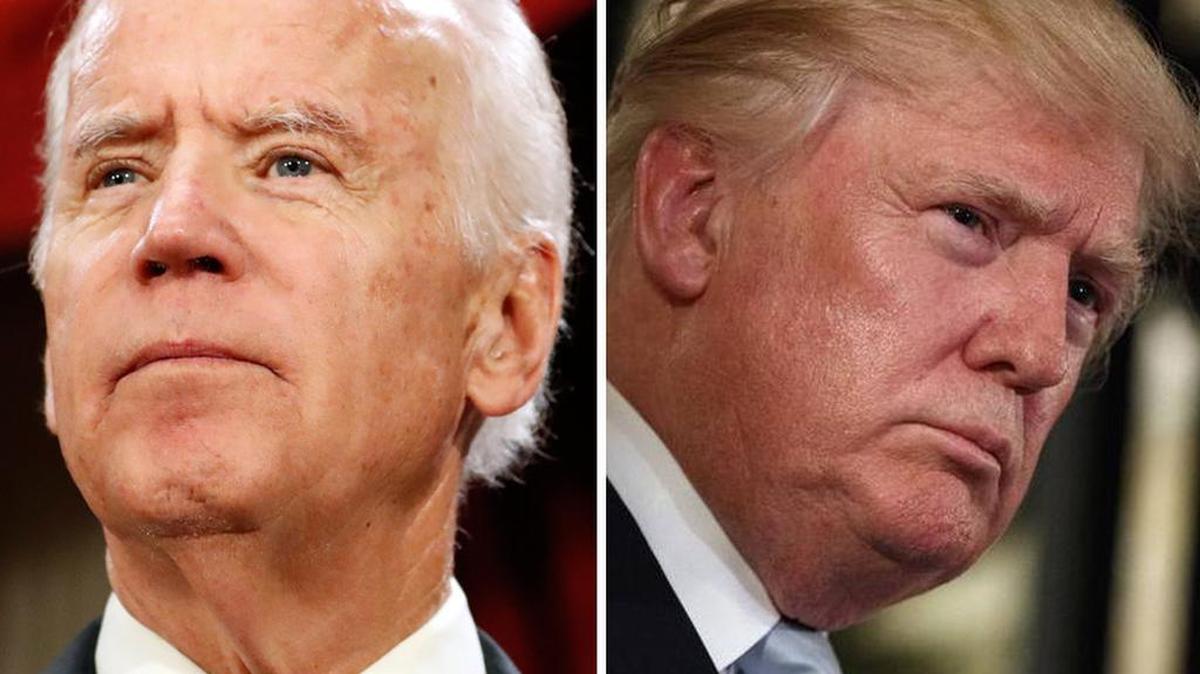 El ex vicepresidente Joe Biden y el presidente Donald Trump.