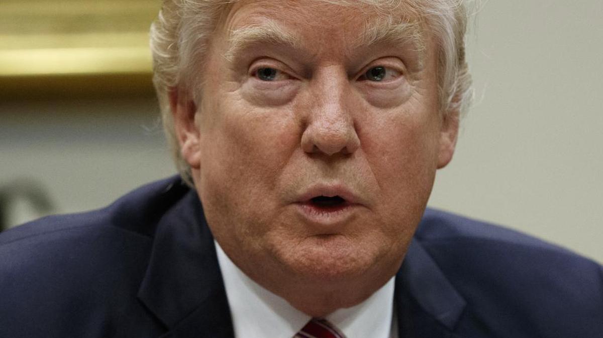 El presidente Donald Trumo en la Casa Blanca el 22 de marzo de 2017.