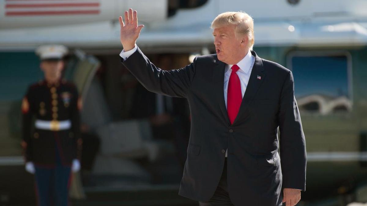 El presidente de los Estados Unidos, Donald Trump, durante la cumbre del G20 en Hamburgo, Alemania, el 8 de julio de 2017.