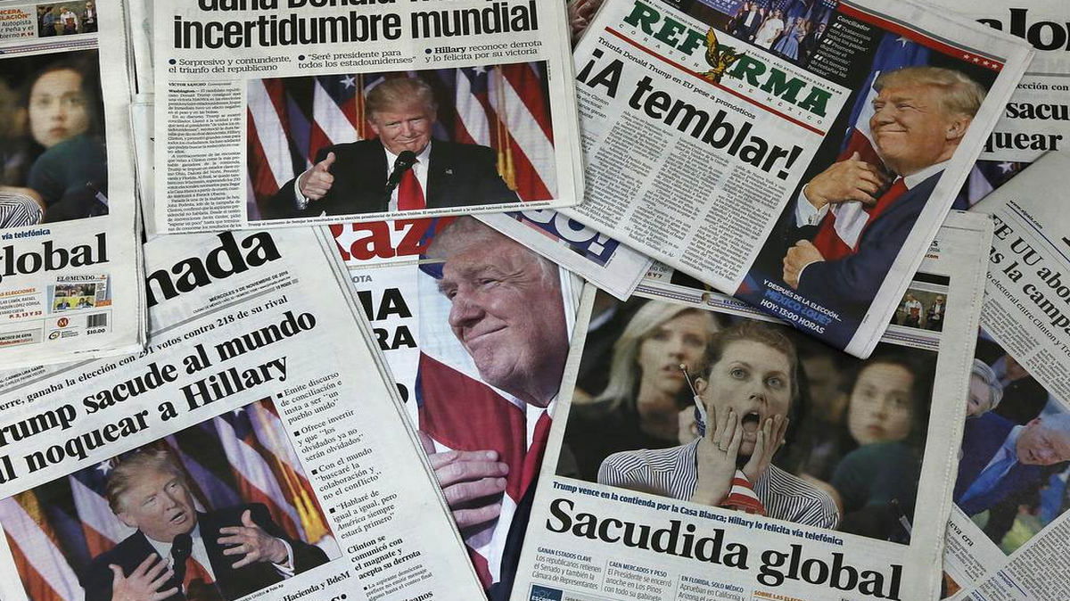 Portadas de algunos de los principales diarios de México con la noticia del triunfo de Donald Trump.
