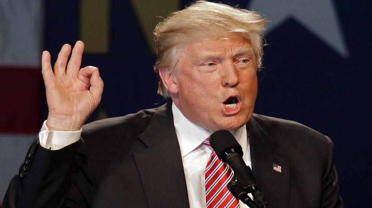 El candidato presidencial republicano Donald Trump en un acto de campaña en Greensboro, Carolina del Norte.