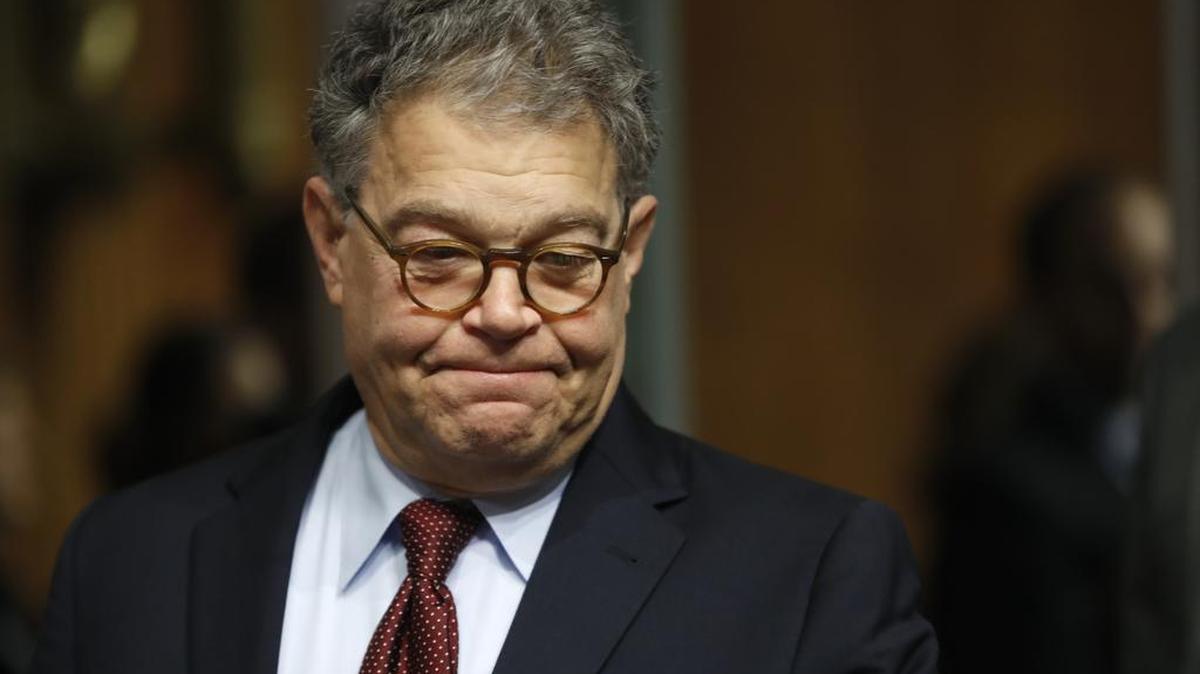El senador demócrata Al Franken durante una sesión de la Comisión Judicial del Senado en julio del 2017.