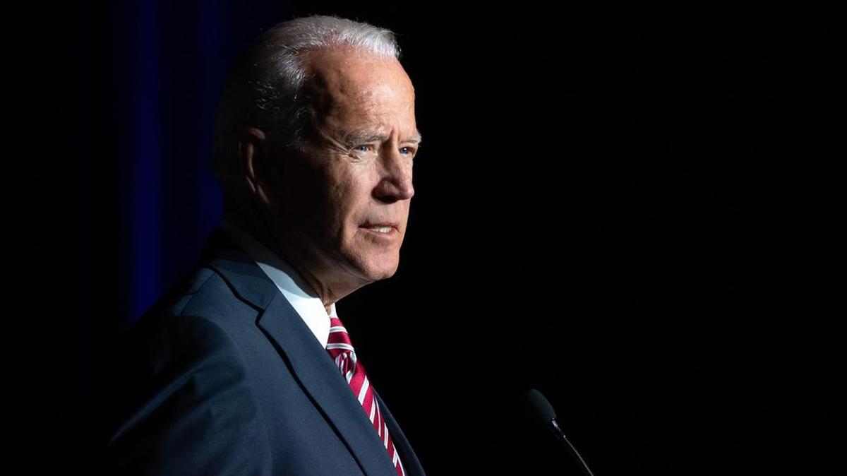 El ex vicepresidente de los Estados Unidos, Joe Biden, habla durante la Primera Cena Demócrata del Estado en Dover, Delaware, el 16 de marzo de 2019.