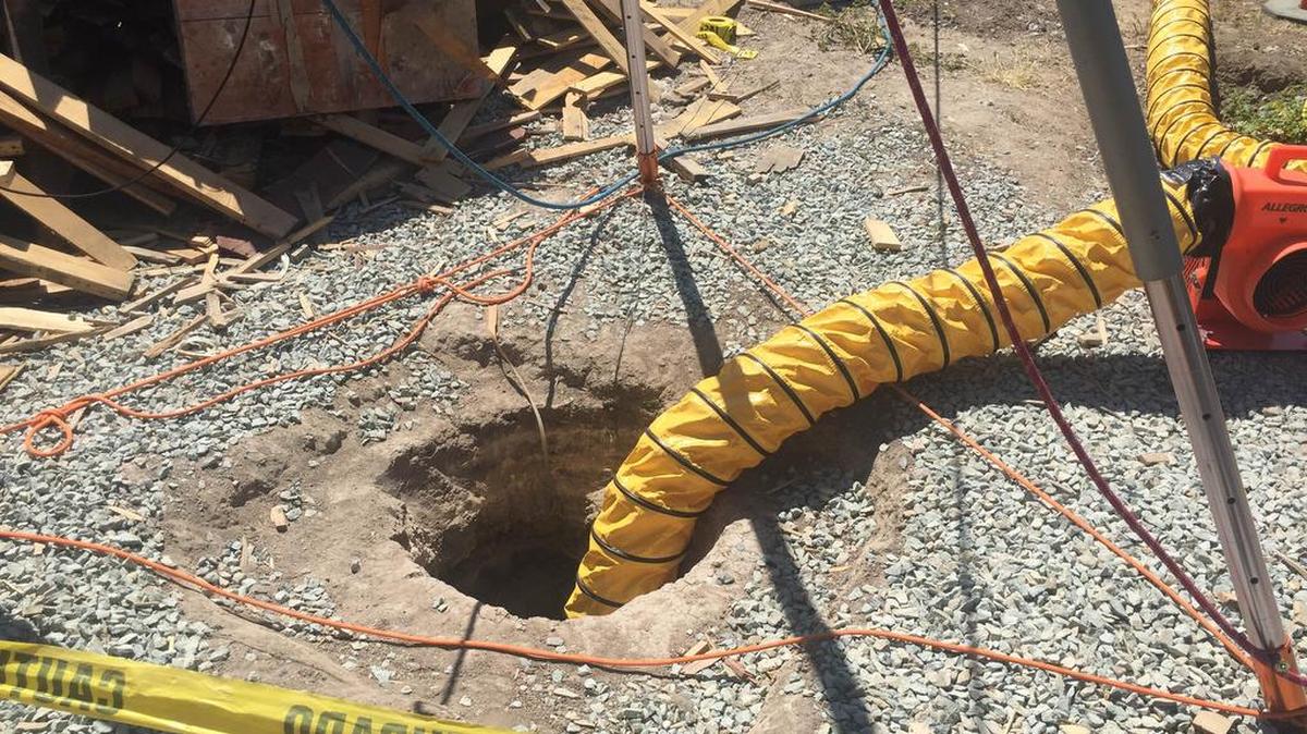 Lugar donde las autoridades federales hallaron el miércoles 20 de abril de 2016, un sofisticado pasadizo de aproximádamente 800 metros de longitud, en Otay Mesa, California.