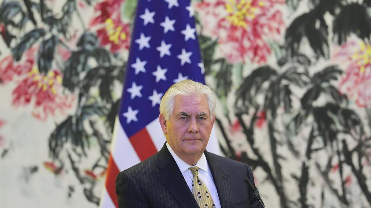El secretario de Estado, Rex Tillerson durante su visita a China.