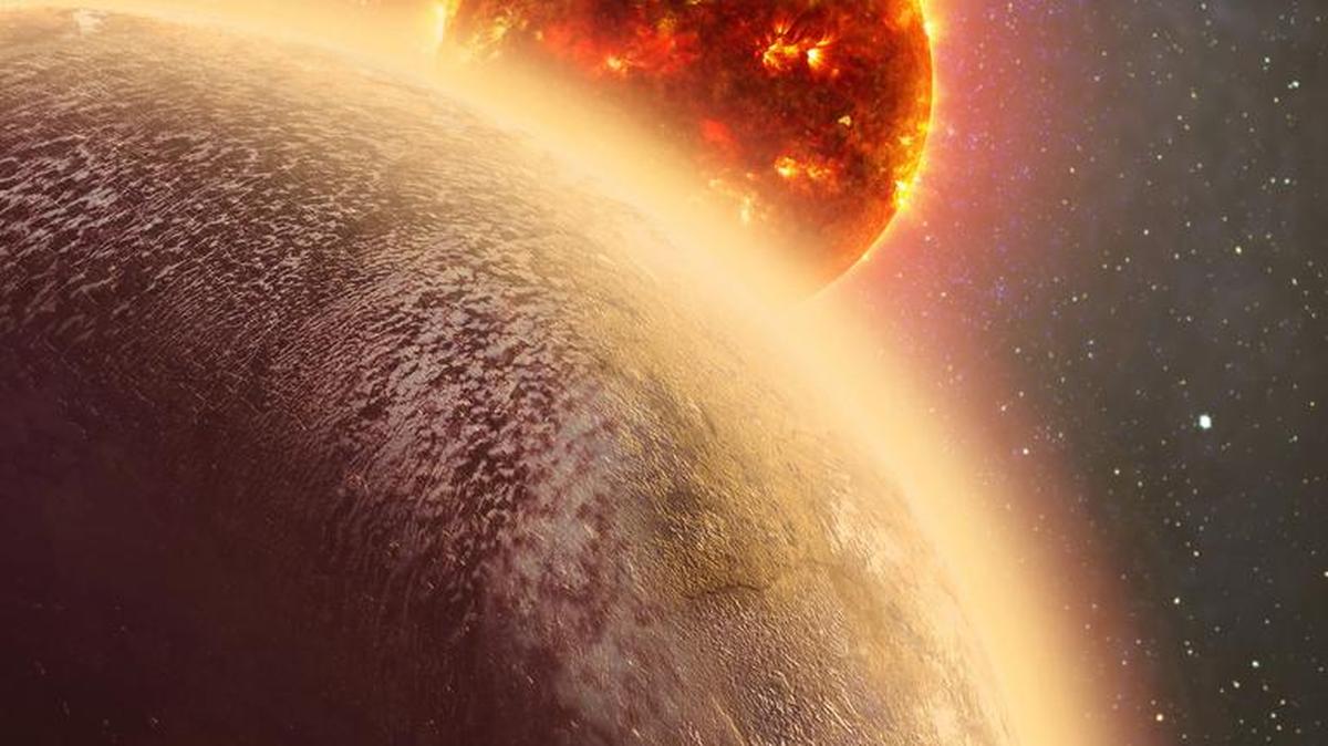 En este dibujo de la NASA se observa el nuevo mundo. El planeta GJ 1132b está apenas a 39 años luz de distancia, dentro del alcance del Telescopio Espacial Hubble