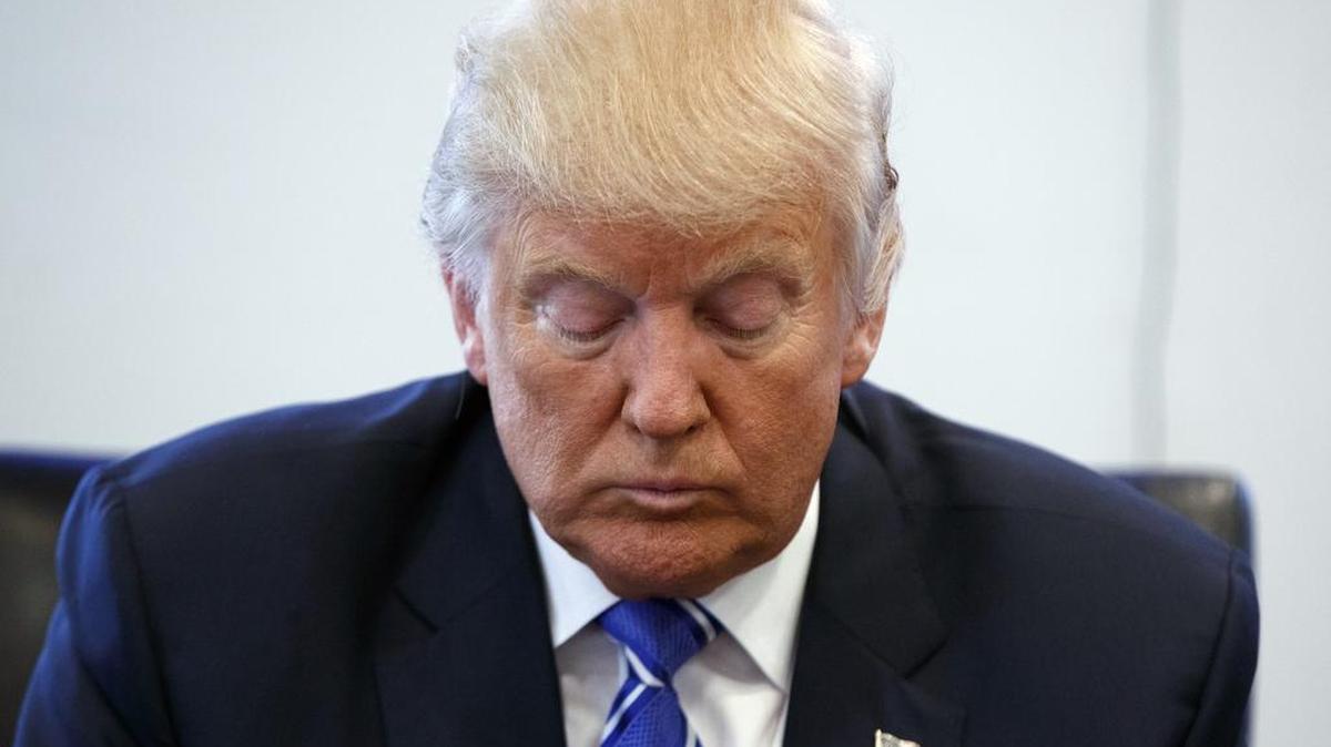 Donald Trump en una reunión el viernes 7 de octubre de 2016.