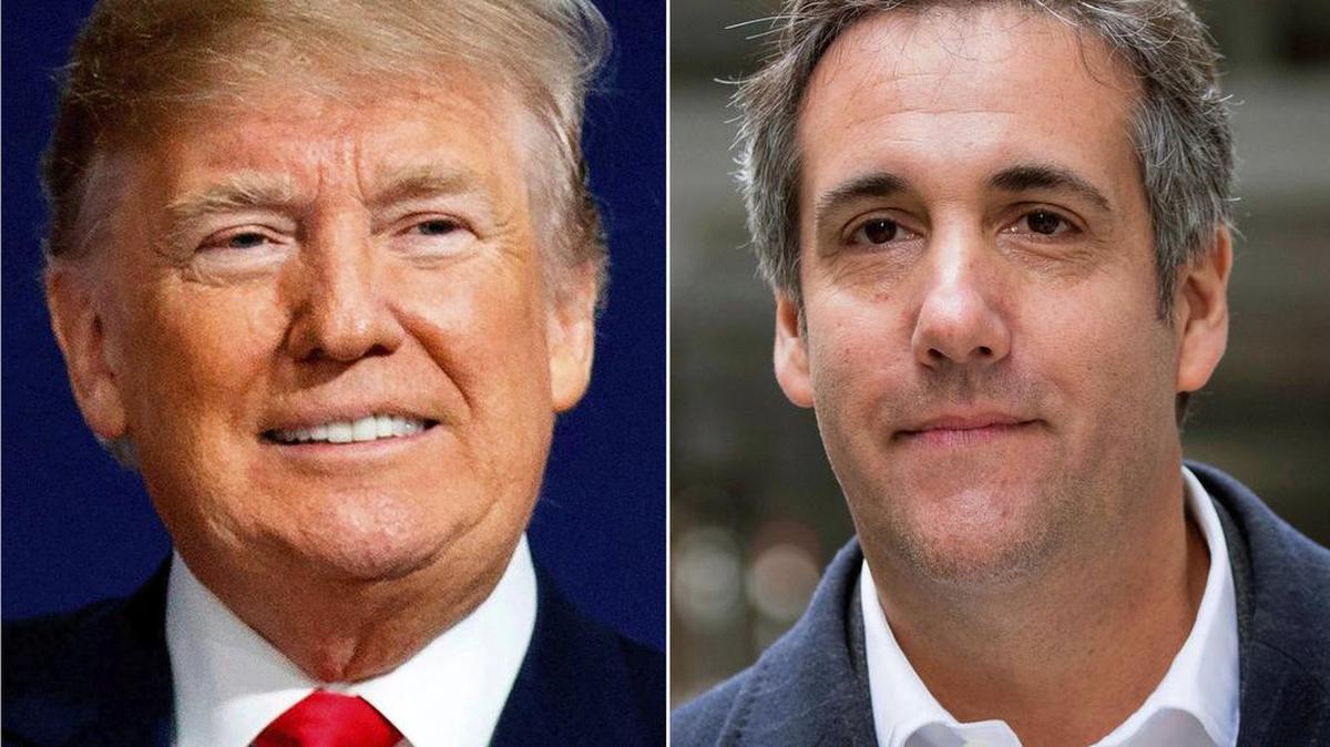 Combinacióm de fotografías del presidente Donald Trump y su ex abogado Michael Cohen.