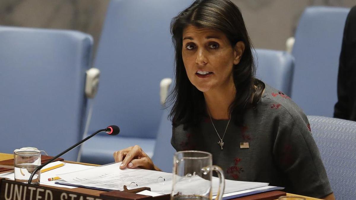 U.S. Ambassador Nikki Haley at the United Nations on Sept. 6, 2018.