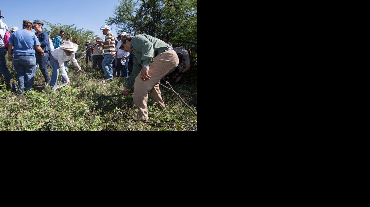 
Familiares de los 43 estudiantes mexicanos desaparecidos el 26 de septiembre pasado, inspeccionan el domingo fosas clandestinas en Iguala, en el estado de Guerrero.
