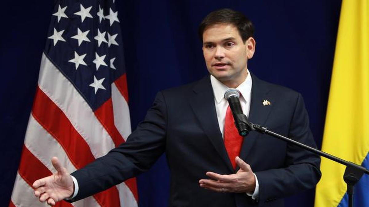 
El senador republicano Marco Rubio durante una rueda de prensa el miércoles 7 de noviembre. 
