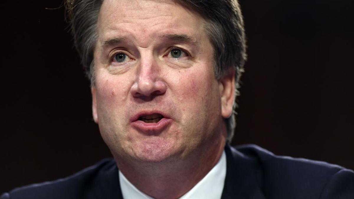 El candidato a la Corte Suprema de Estados Unidos, Brett Kavanaugh, habla durante el segundo día de su audiencia de confirmación frente al Senado de los EEUU en Capitol Hill en Washington DC, el 5 de septiembre de 2018.