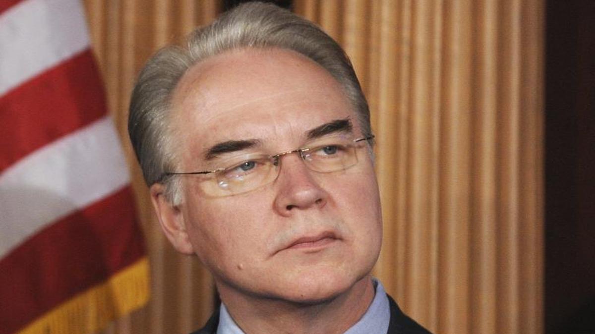 Foto de archivo tomada el 18 de marzo de 2010 del congresista Tom Price durante una rueda de prnesa sobre sanidad en Capitol Hill, Washington DC (Estados Unidos).