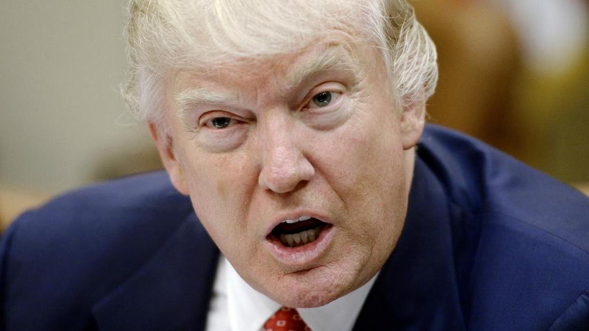 El Presidente de los Estados Unidos, Donald Trump, discute el presupuesto federal en la Sala Roosevelt de la Casa Blanca el 22 de febrero de 2017 en Washington, DC.