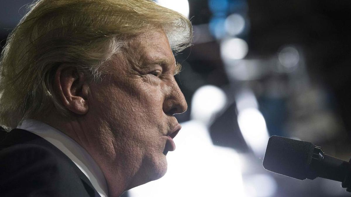 El presidente de Estados Unidos, Donald Trump, en un discurso en Montana, el 5 de julio del 2018.