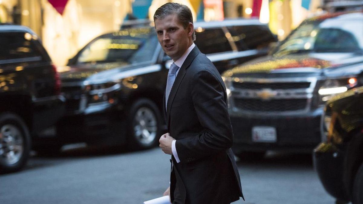Eric Trump, hijo del presidente Donald Trump, en Nueva York, el 6 de enero del 2017.