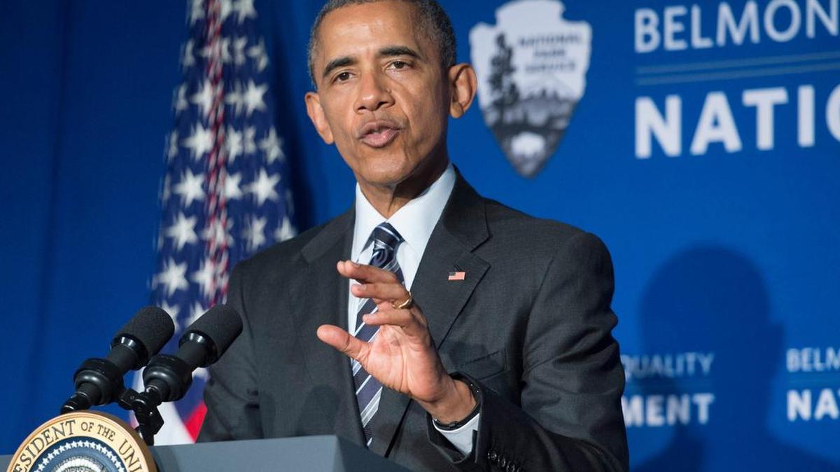 El presidente Obama, pronuncia el martes un discurso tras declarar Monumento Nacional a la casa y museo Sewall-Belmont, sede del Partido Nacional de la Mujer desde el 1929, en Washington.