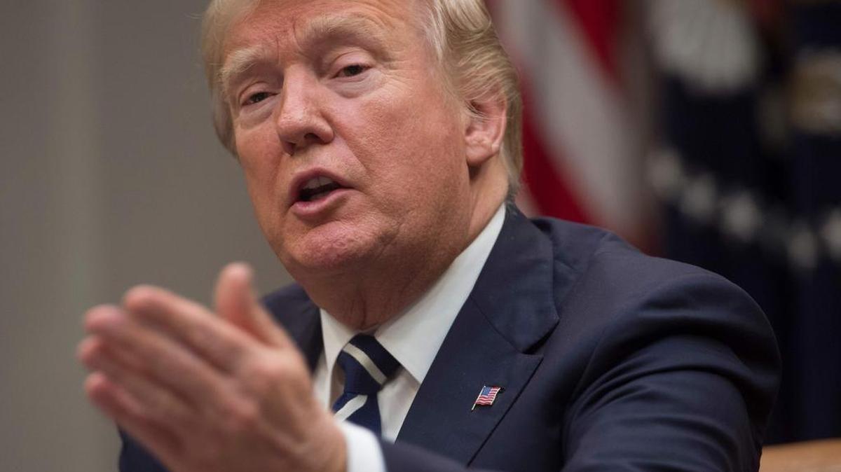 El presidente de los Estados Unidos, Donald Trump, habla durante una reunión sobre reforma carcelaria en la Sala Roosevelt de la Casa Blanca en Washington, DC, el 11 de enero de 2018.