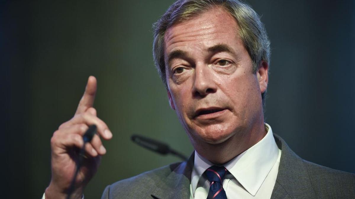 El antiguo líder del partido eurófobo y antiinmigración UKIP Nigel Farage.