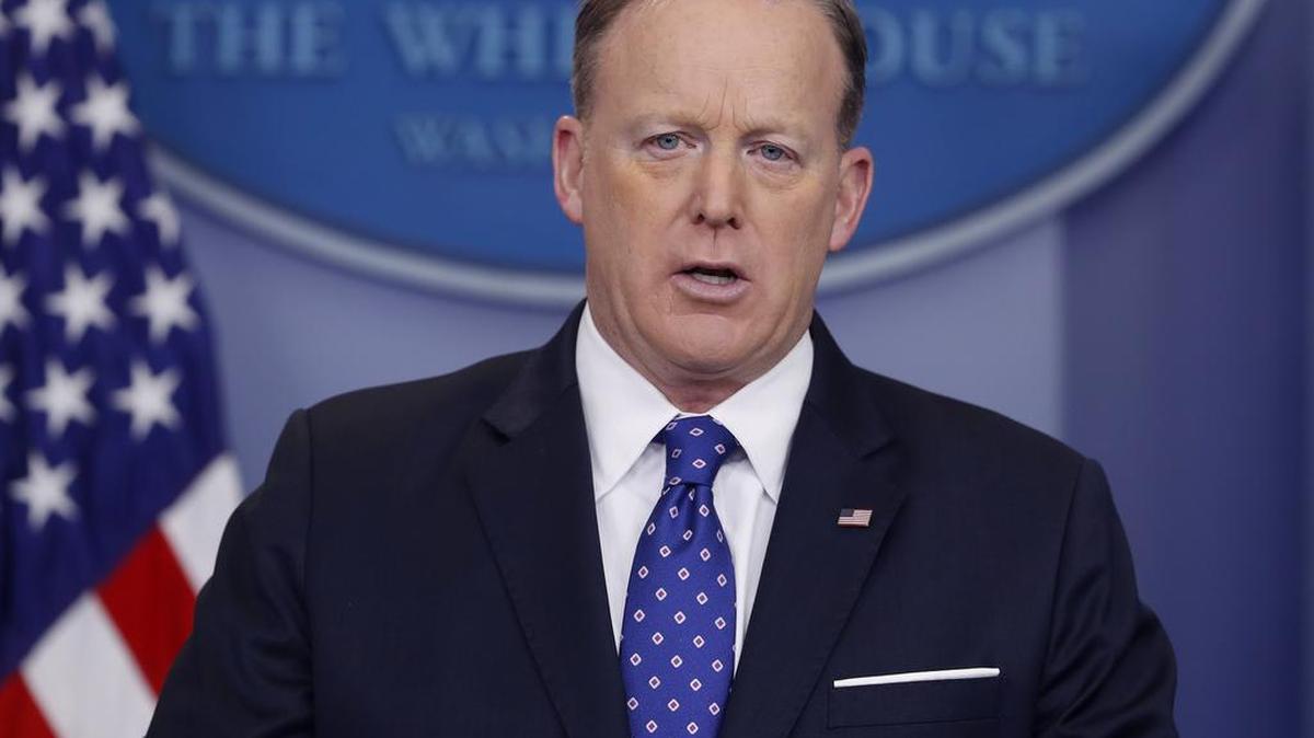 Sean Spicer, portavoz de la Casa Blanca, habla sobre el ataque terrorista en Londres, el miércoles en Washington D.C.