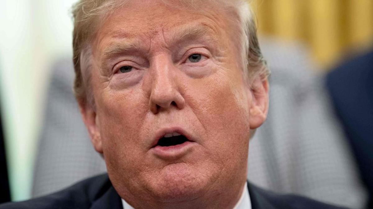 US President Donald Trump speaks during a signing ceremony for the Space Policy Directive-4 (SPD-4) on February 19, 2019, at the White House in Washington, DC. - Trump, on June 18, 2018, directed the US Defense Department to establish a Space Force as the sixth branch of the Armed Forces. SPD-4 outlines the framework for establishing the US Space Force. (Photo by NICHOLAS KAMM / AFP)NICHOLAS KAMM/AFP/Getty Images