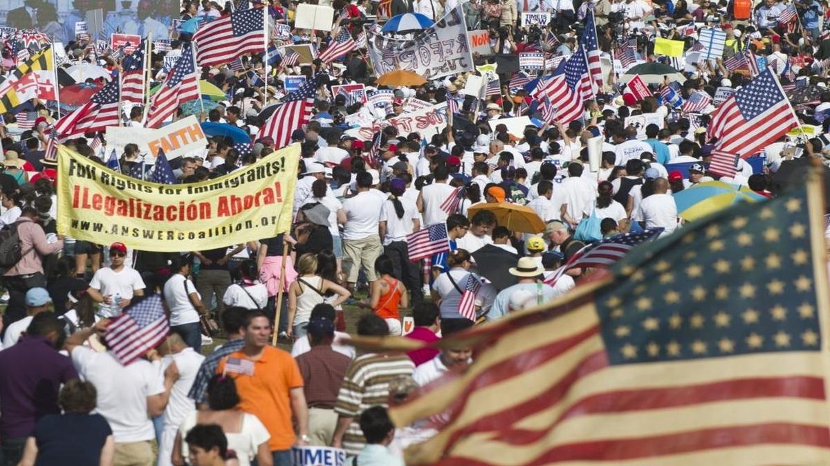 Miles marchan a favor de las reformas de inmigración, el pasado 10 de Abril en Washington, DC.