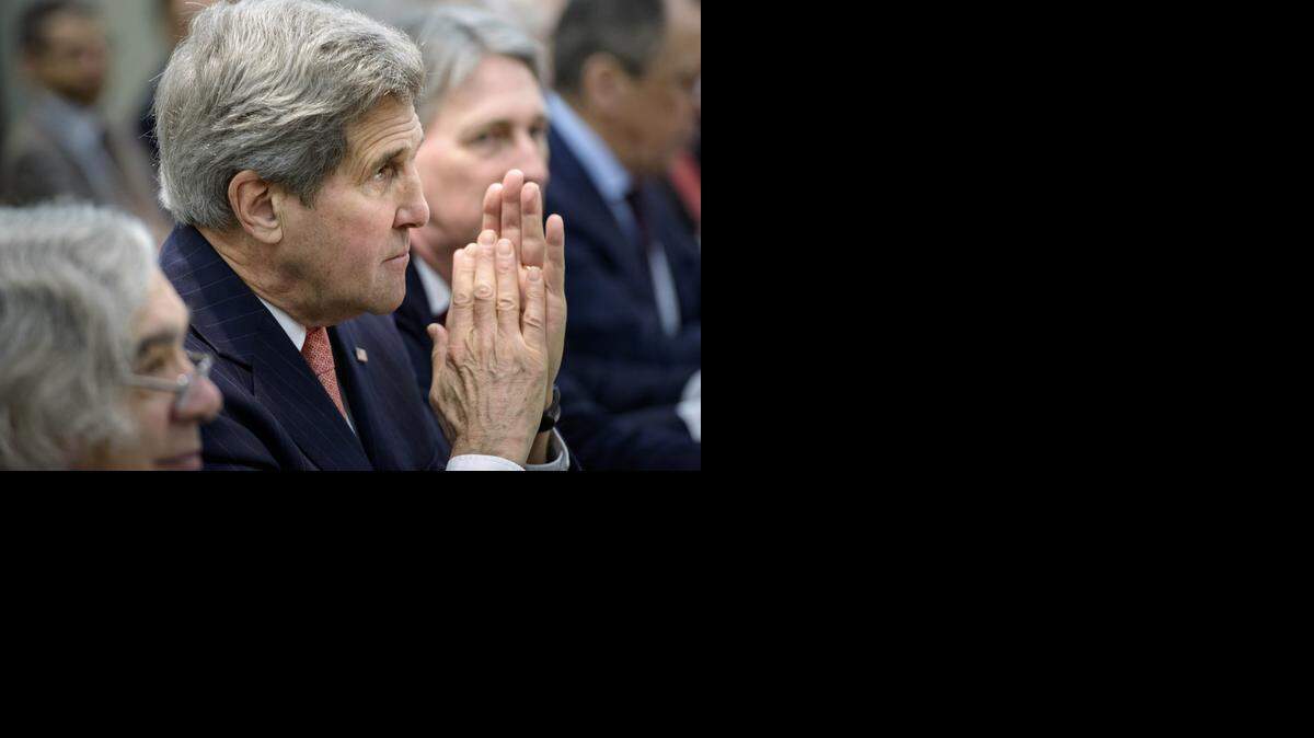 
El secretario de Estado John Kerry durante el encuentro copn funcionarios de Irán y de las potencias mundiales para un acuerdo nuclear.


