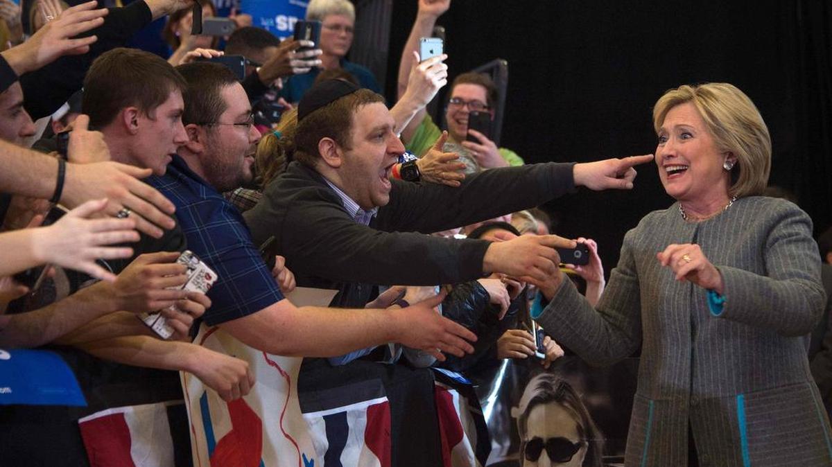 Hillary Clinton durante un acto de campaña en Des Moines, Iowa, el 31 de enero de 2016.