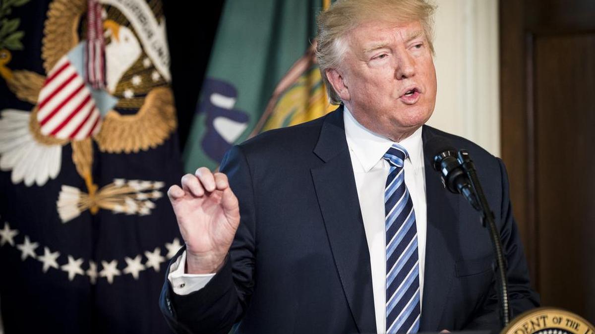 El presidente Donald Trump en una fotografía del 21 de abril de 2017.