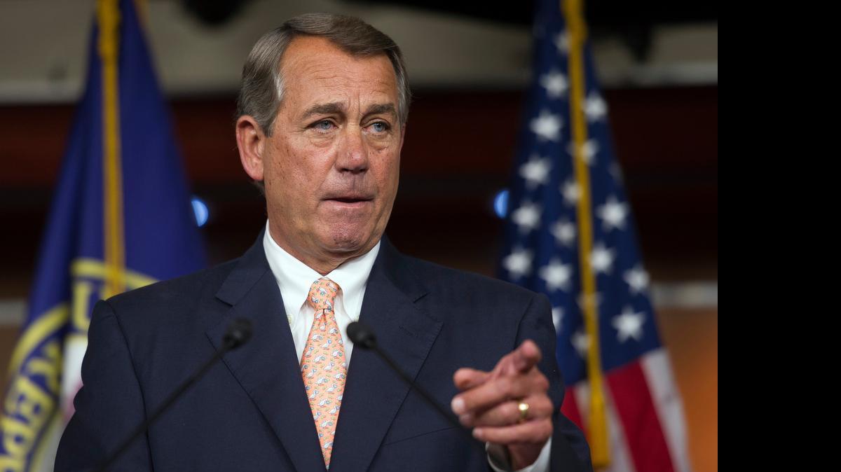 
El presidente de la Cámara de Representantes, John Boehner pronuncia un discurso sobre el acuerdo nuclear con Irán en el Capitolio, en Washington, el martes. 

