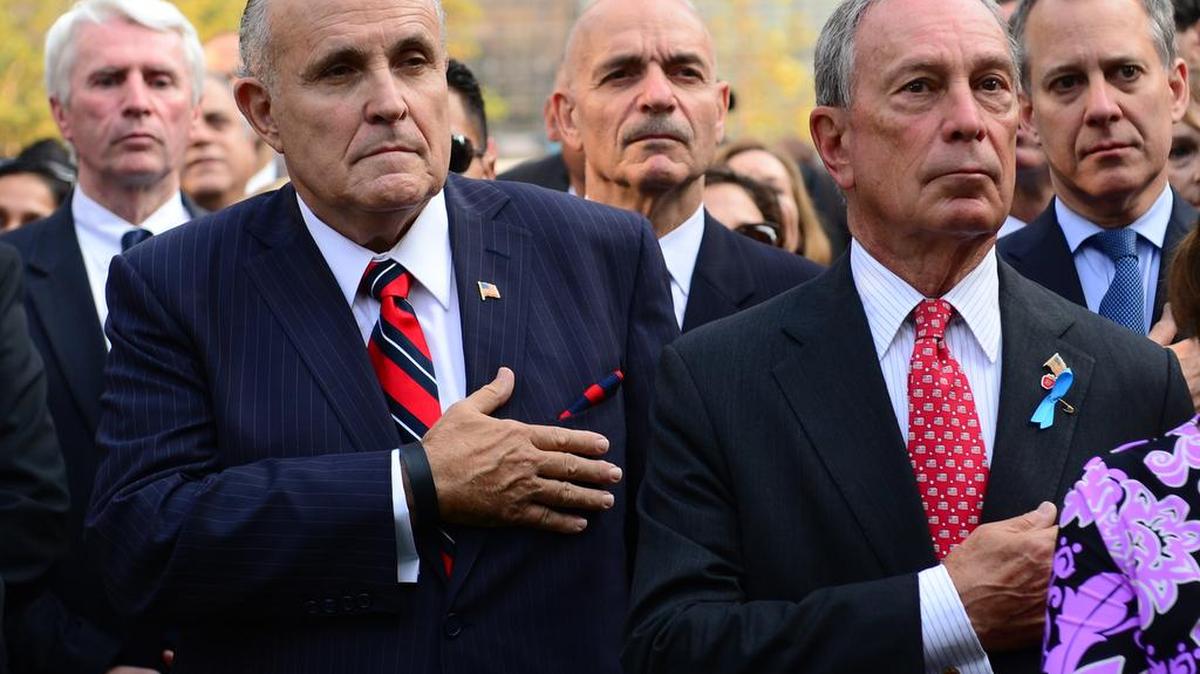 El ex alcalde de Nueva York Rudolph Giuliani durante una ceremonia sobre los ataques del 11 de septiembre.