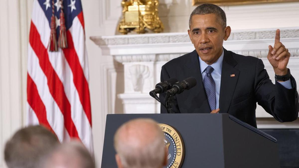 El presidente Barack Obama durante un encuentro el lunes con gobernadores estatales en la Casa Blanca.
