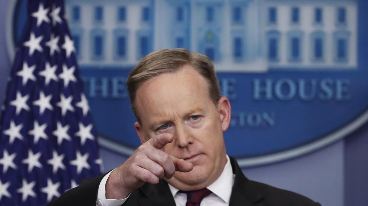 Sean Spicer, el vocero de la Casa Blanca en una conferencia de prensa en Washington, el 23 de febrero de 2017.