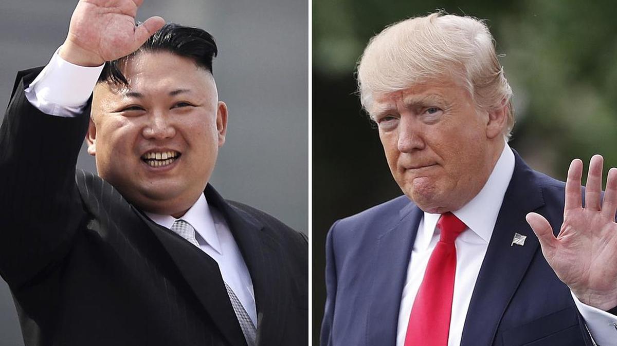 Combinación de fotografías de líder de Corea del Norte, Kim Jong-Un y el presidente de Estados Unidos, Donald Trump.