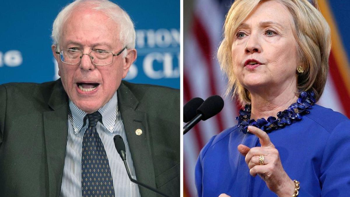 
Los precandidatos presidenciales demócratas, el senador Bernie Sanders y la ex secretaria de Estado, Hillary Clinton.
