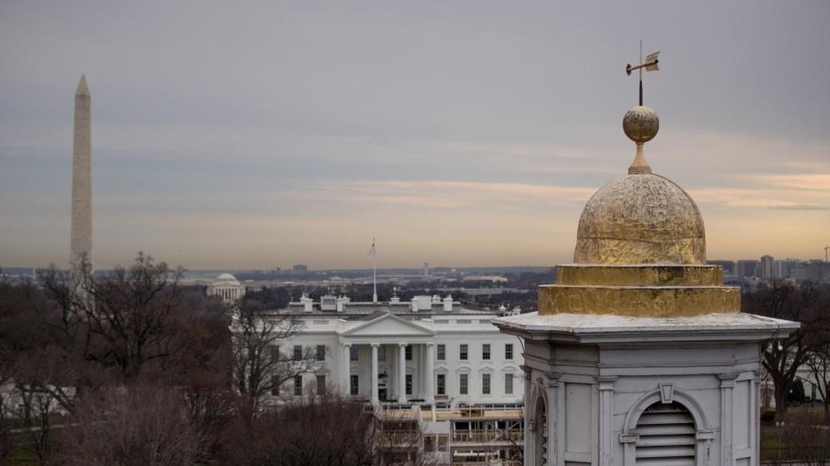 Un vista de la Casa Blanca desde Lafayette Park, en Washington, el 1ro de febrero.