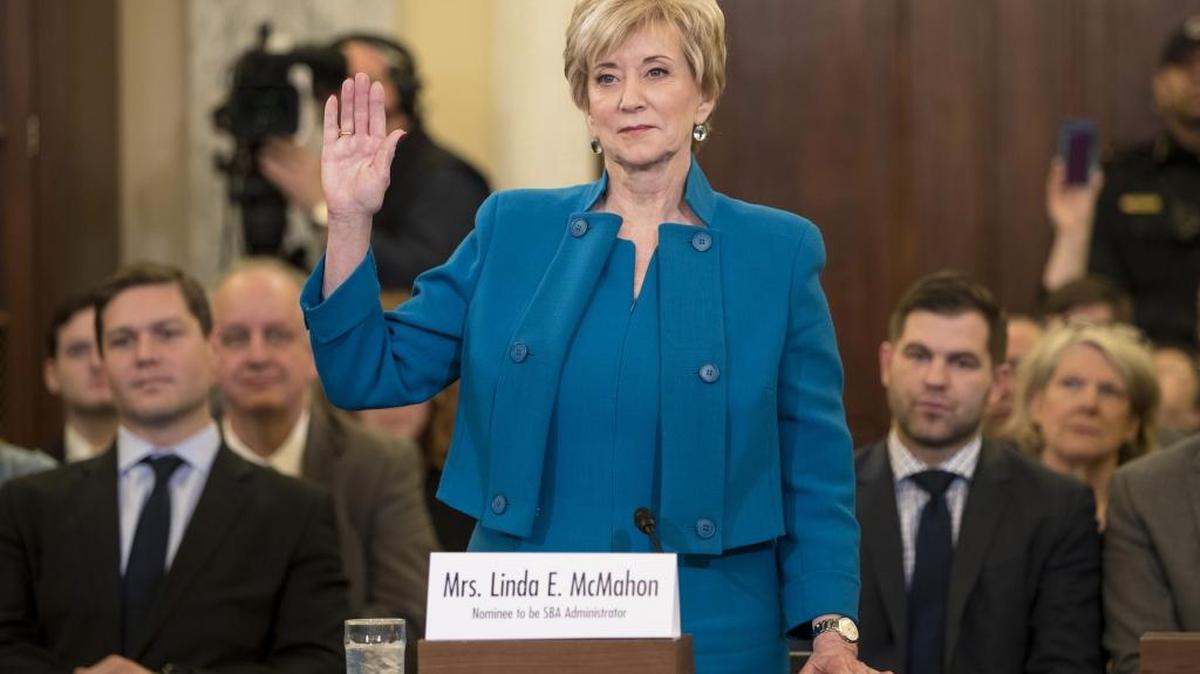 Linda McMahon fue confirmada el martes en el Senado como nueva directora de la Administración de Pequeñas Empresas (SBA).