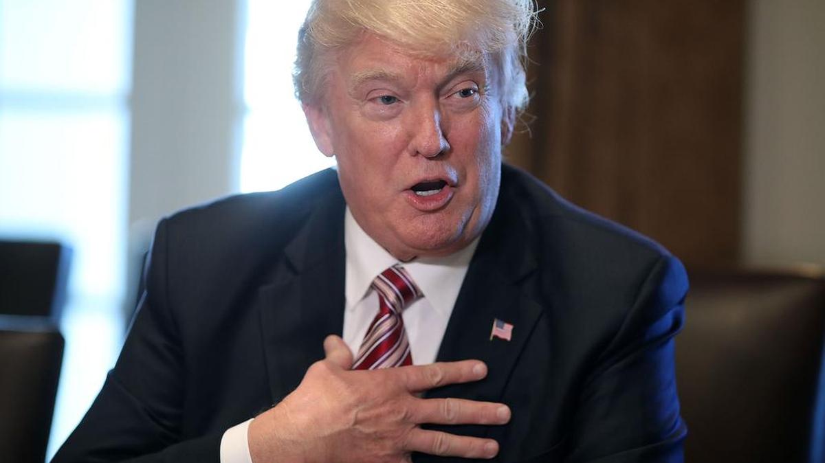 El presidente Donald Trump en la Casa blanca el 22 de marzo de 2017.