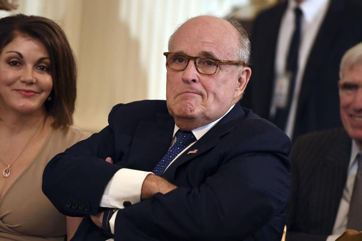 President Donald Trump’s personal attorney, Rudy Giuliani, in the East Room of the White House in July 2018.