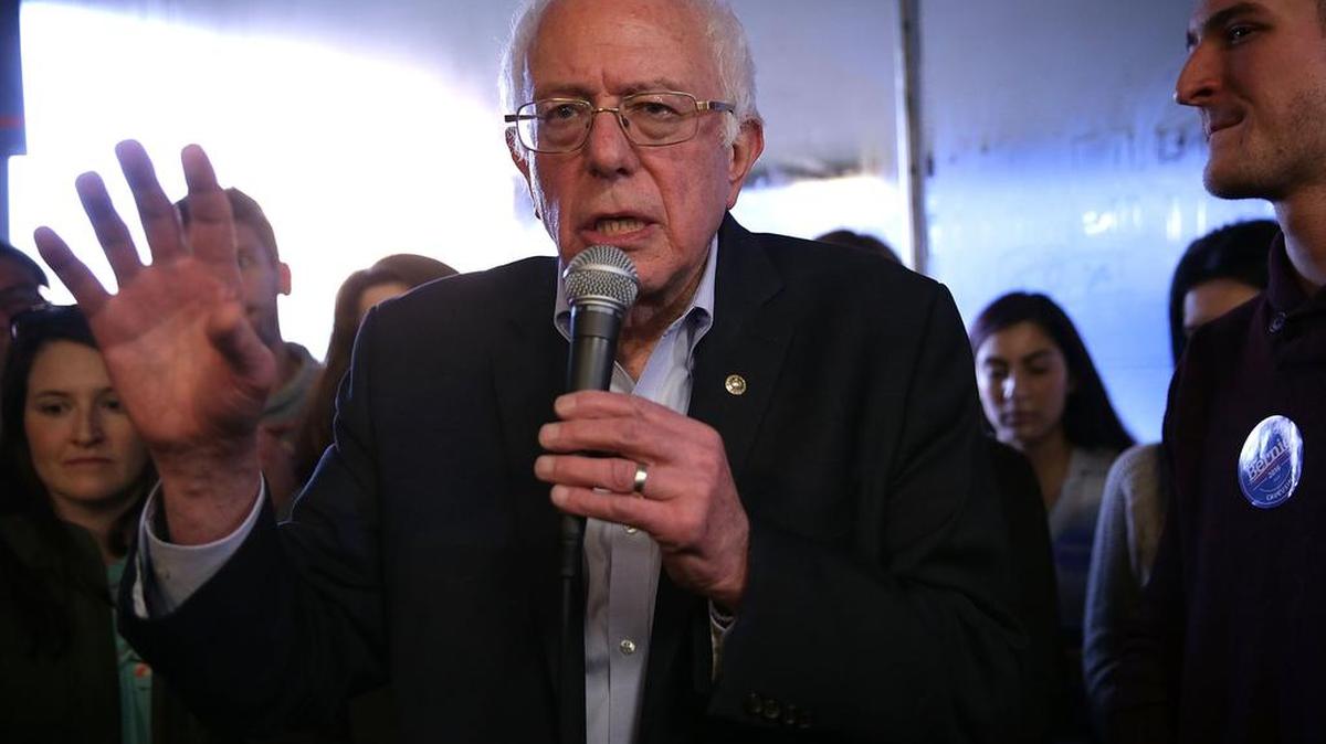 El aspirante demócrata a la Presidencia, el senador Bernie Sanders.