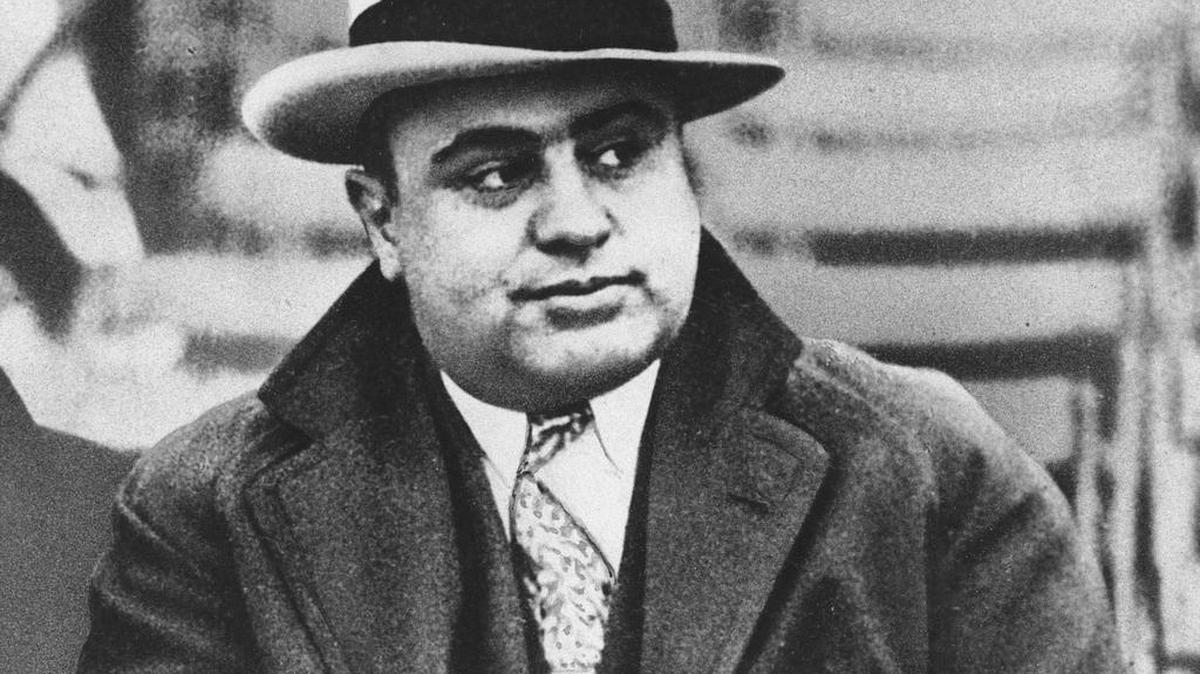 Above: A photo of Al Capone in Chicago in 1931. 