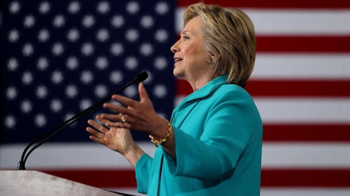 La candidata demócrata a la Presidencia, Hillary Clinton, durante un acto de campaña en Reno, Nevada.
